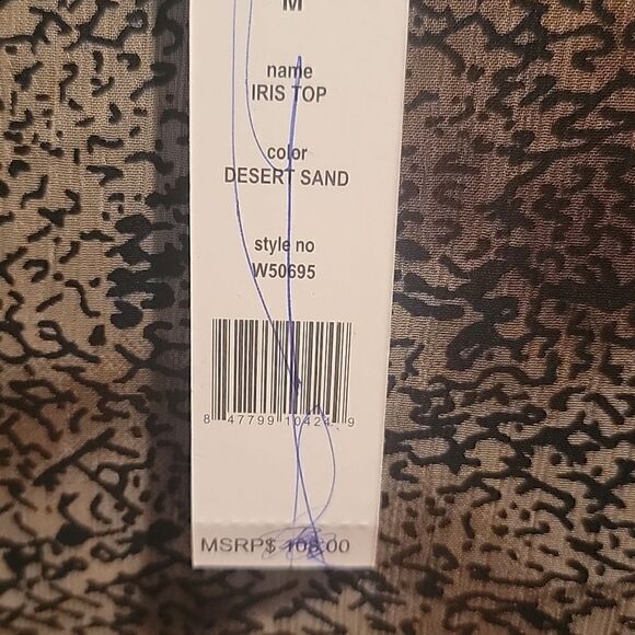 NWT W118 Walter Baker leopard print sheer sleeveless blouse sz S - Picture 5 of 10